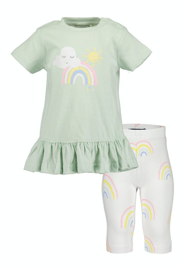 2 Piece Rainbow Tunic & Capri - Sea