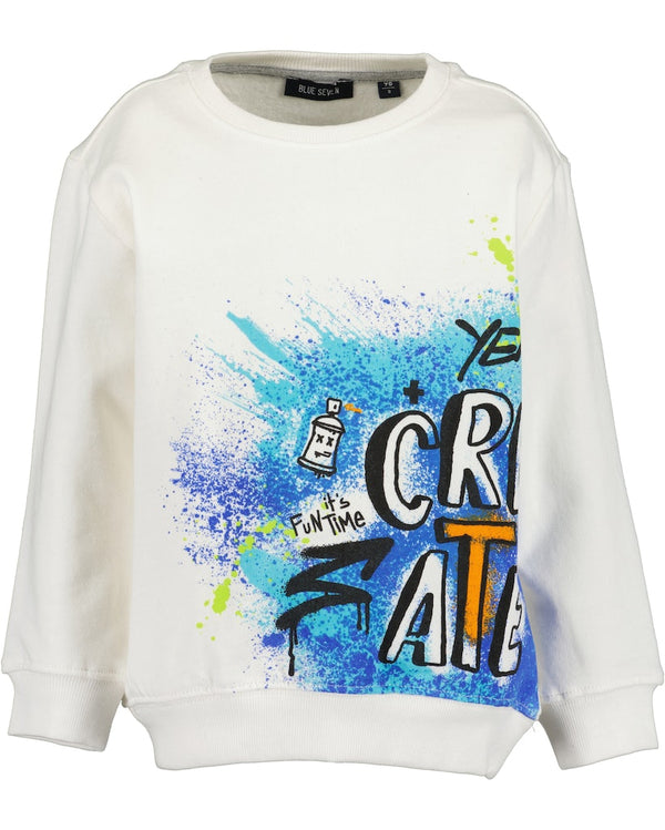 Front Print Sweatshirt - Off White