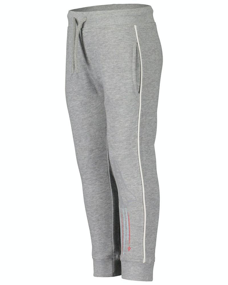 1 Leg Print Joggers - Mid Grey