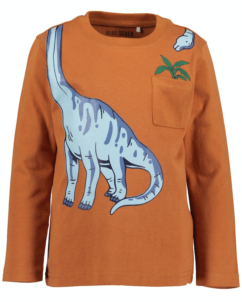 Dinosaur Long Sleeve T-Shirt - Copper