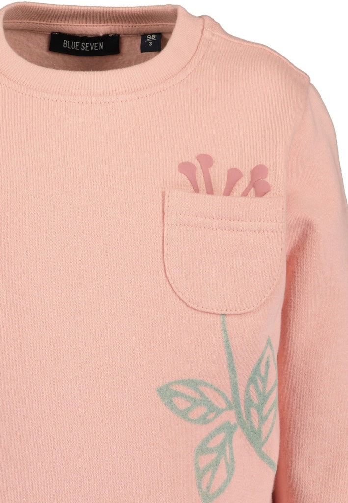 Chest Pocket Sweatshirt - Rose