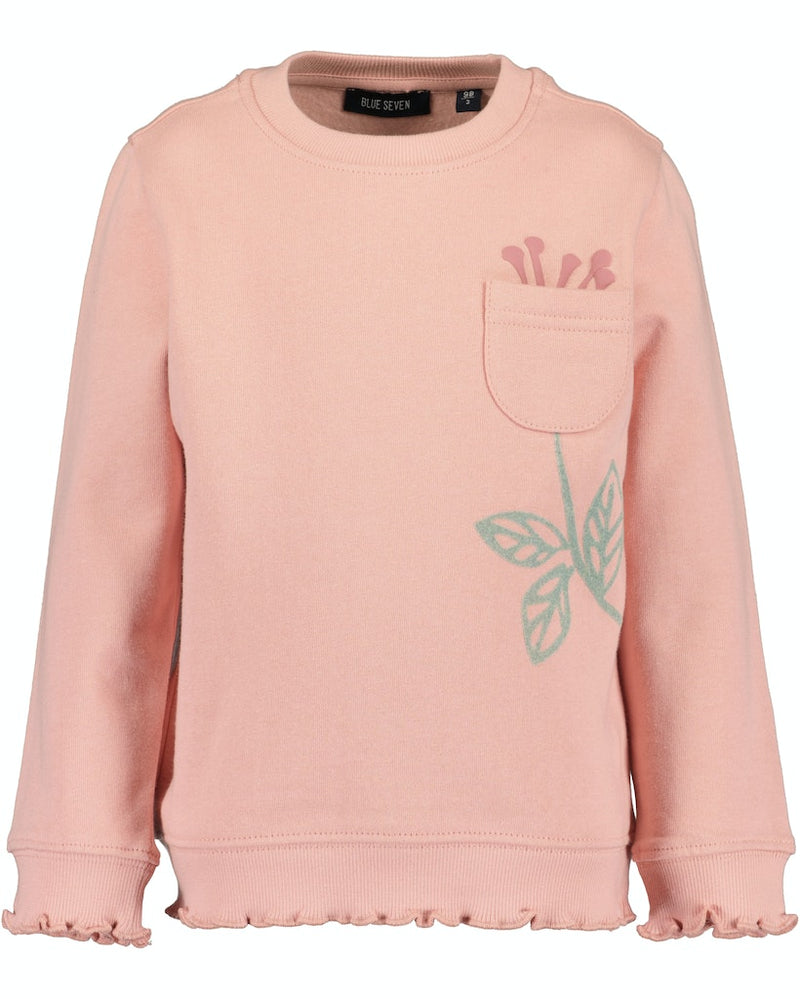 Chest Pocket Sweatshirt - Rose