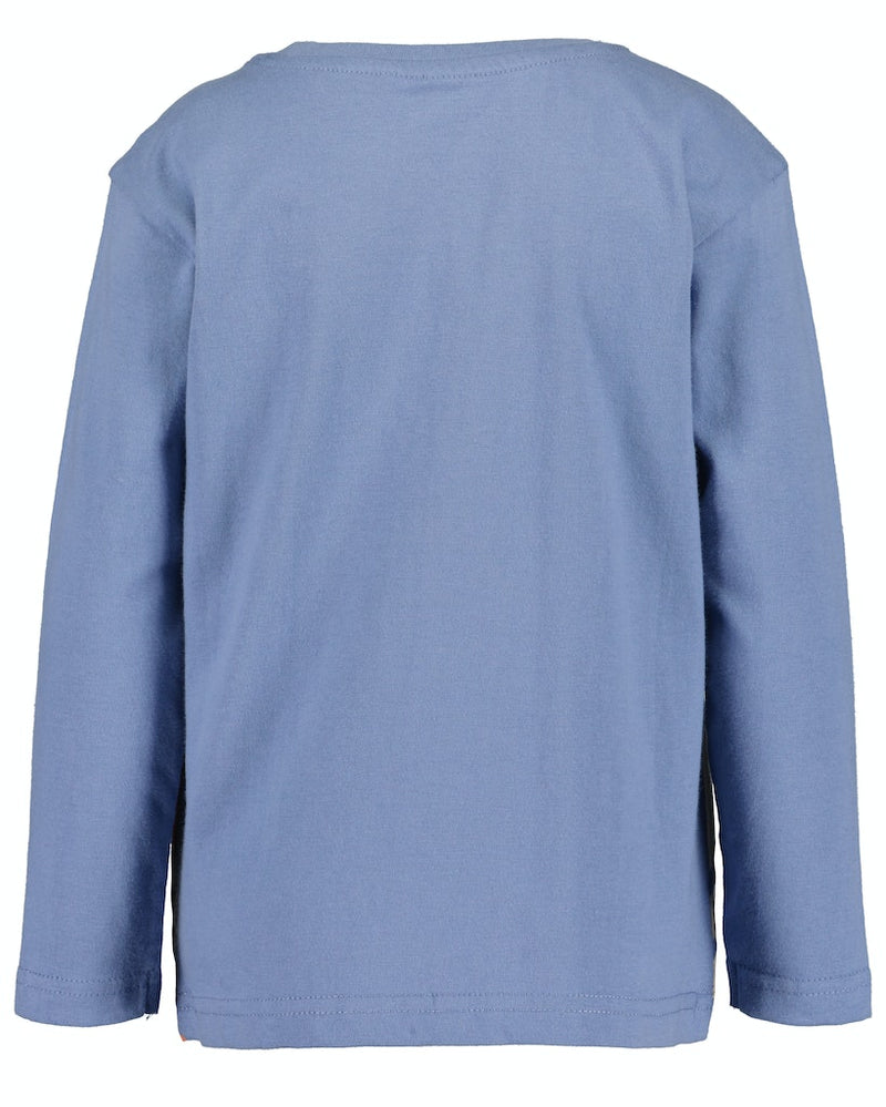 Print Long Sleeve T-Shirt - Blue