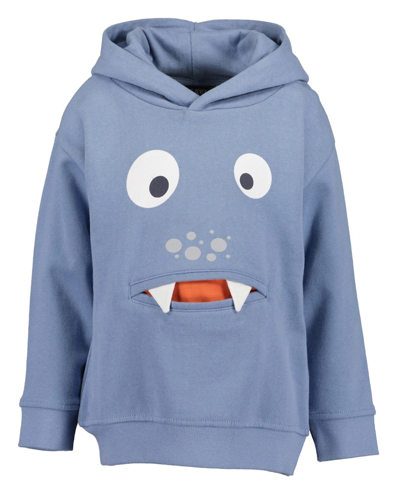 Teeth Applique Hoodie - Blue