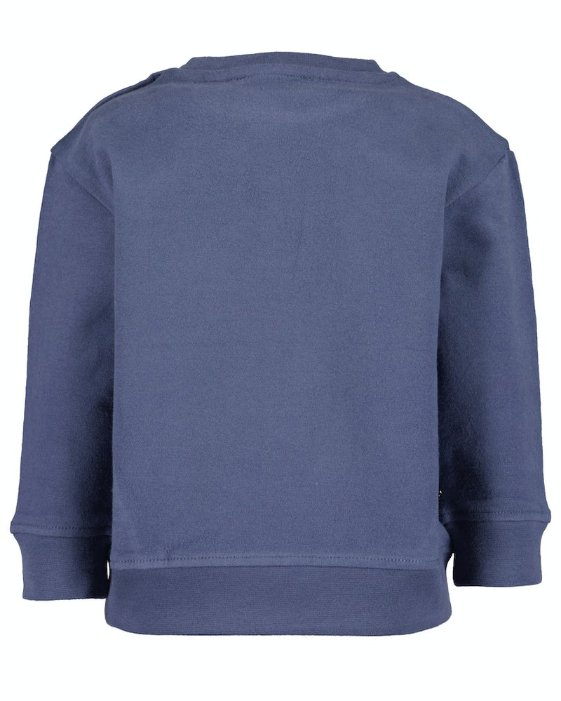 Round Neck Sweatshirt - Jeansblue