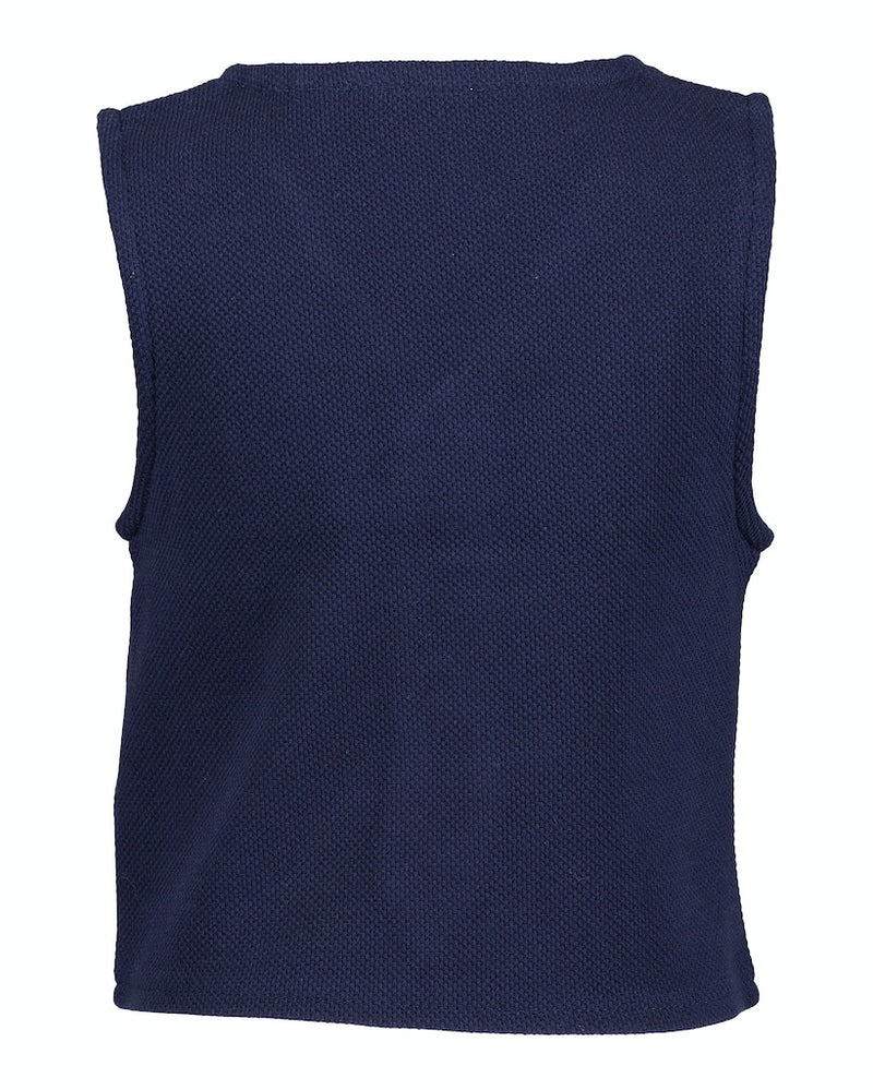 Knit Waistcoat - Night Blue