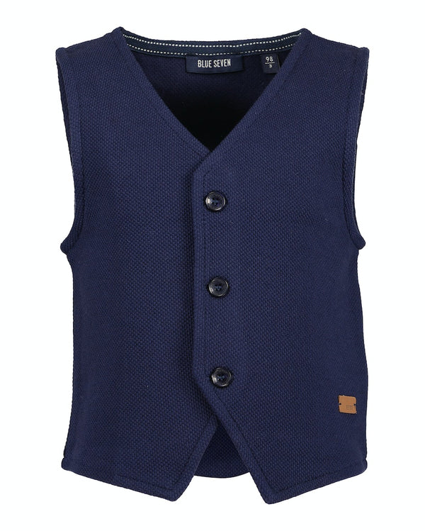 Knit Waistcoat - Night Blue