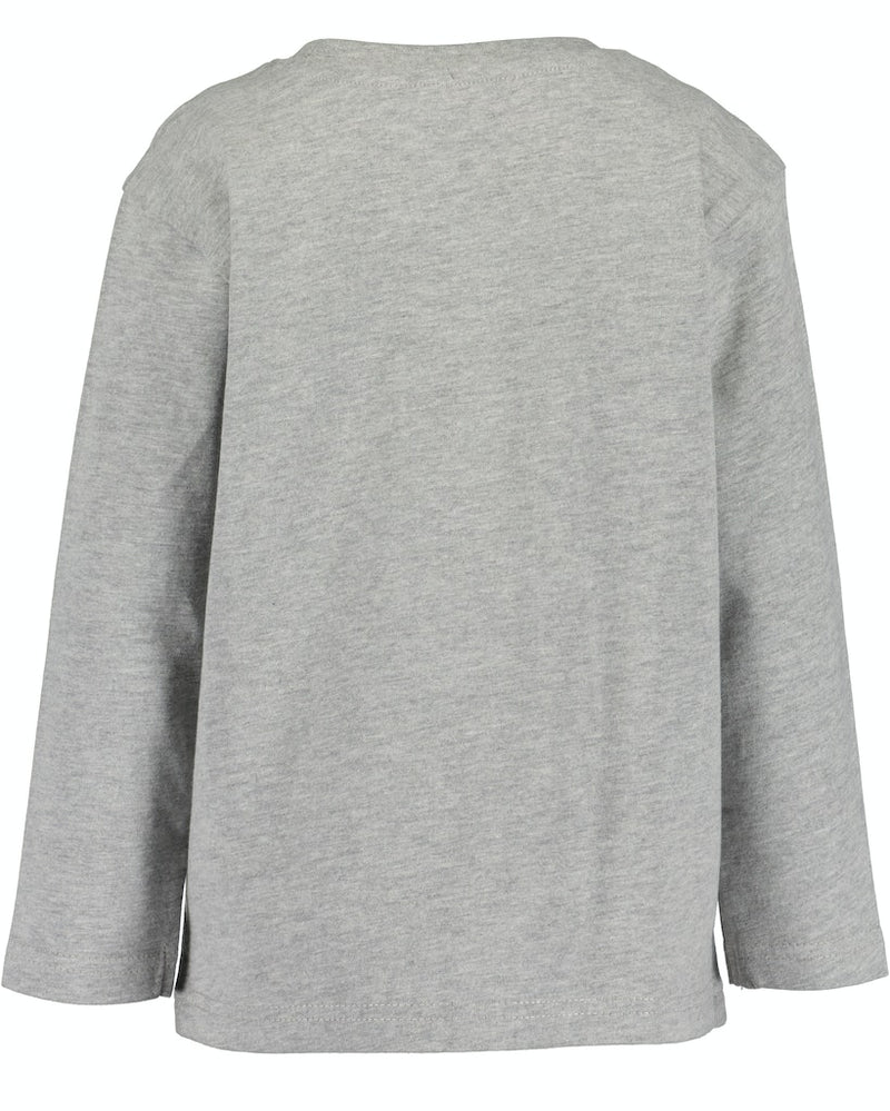 Print Long Sleeve T-Shirt - Mid Grey