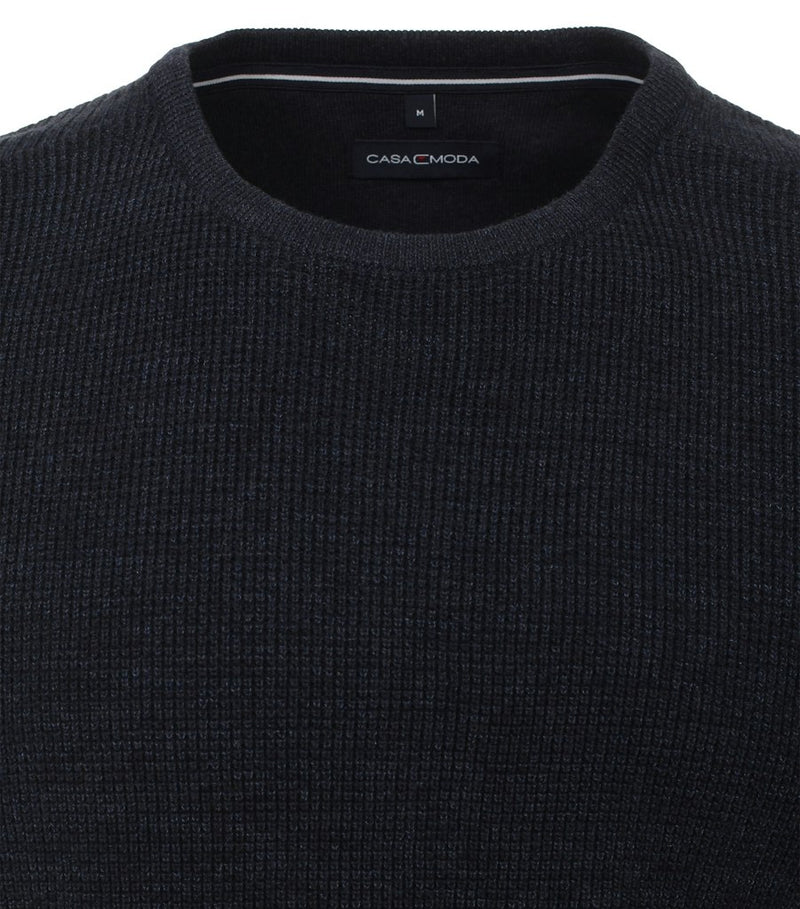 Round Neck Jumper - Night Blue