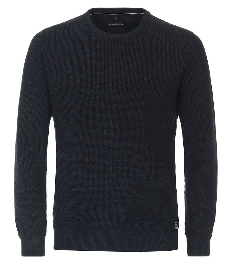 Round Neck Jumper - Night Blue