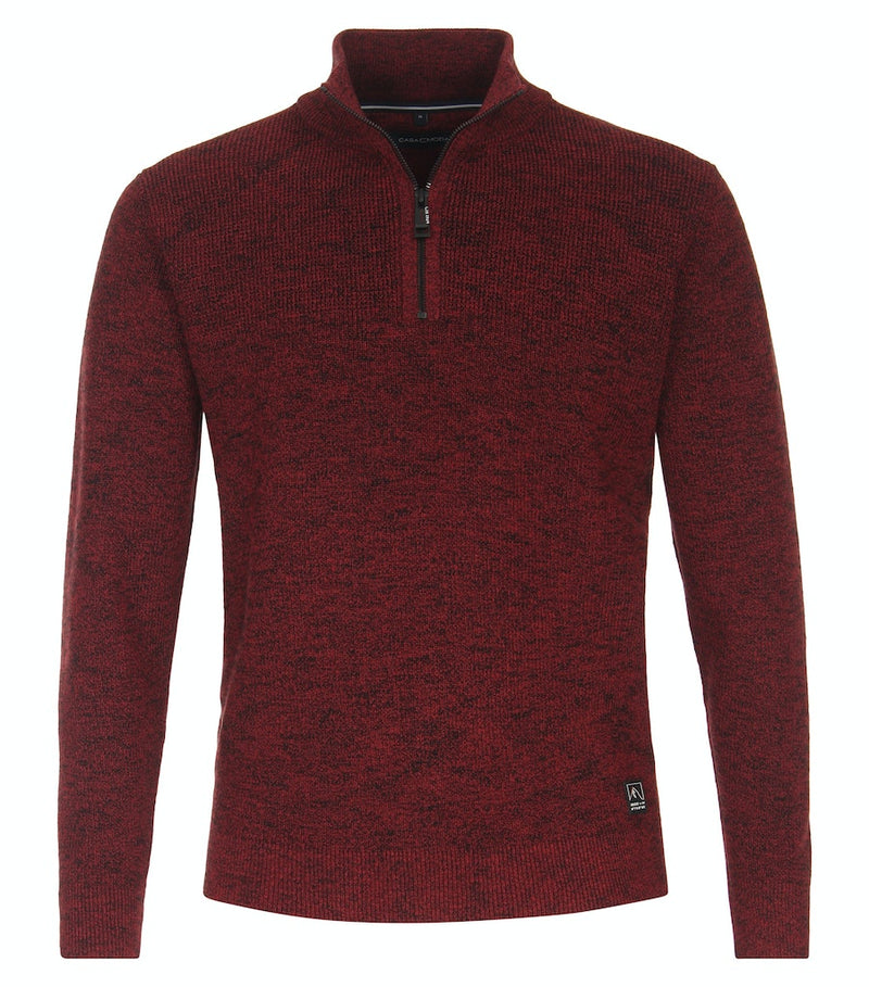 Plain Troyer Zip Jumper - Syrah