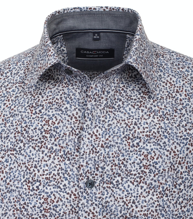 Print Casual Fit Shirt - Light Blue