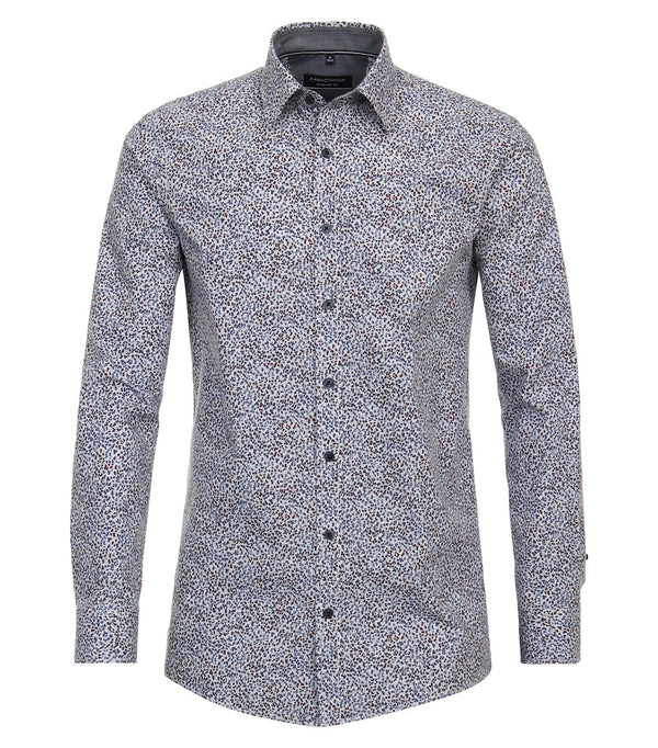 Print Casual Fit Shirt - Light Blue