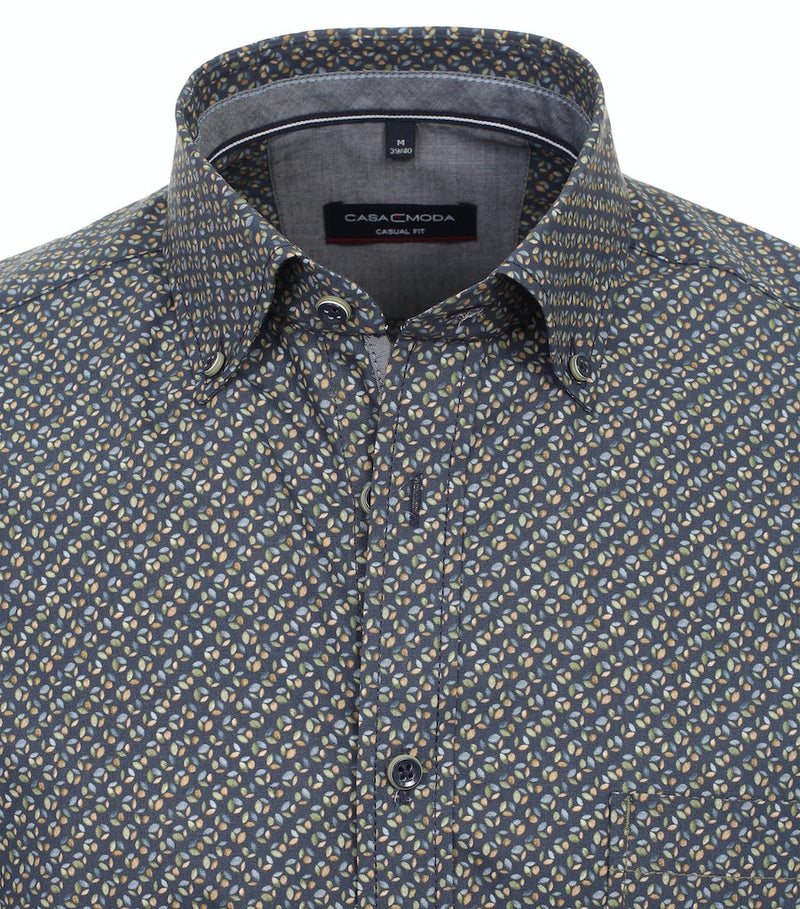 Print Casual Fit Shirt - Green Milleu