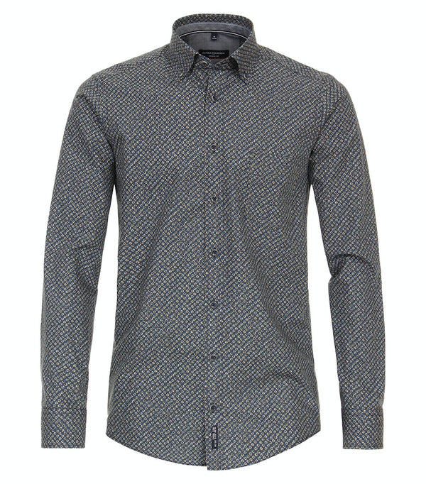 Print Casual Fit Shirt - Green Milleu