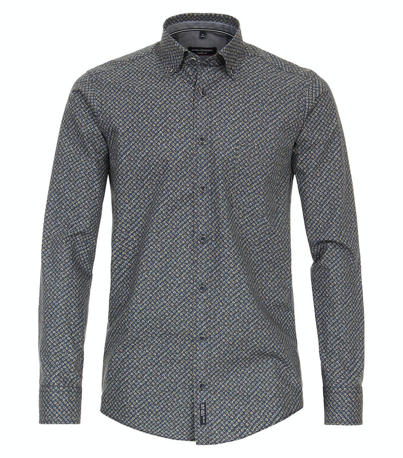 Print Casual Fit Shirt - Green Milleu