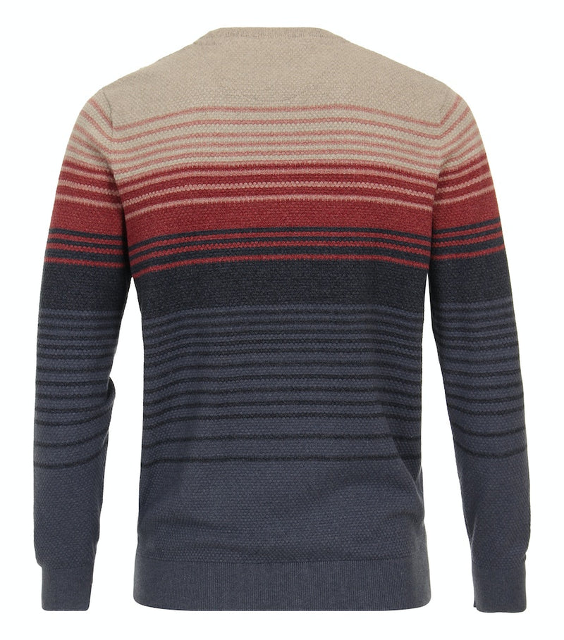 Patterned Round Neck Jumper - Roan Rouge