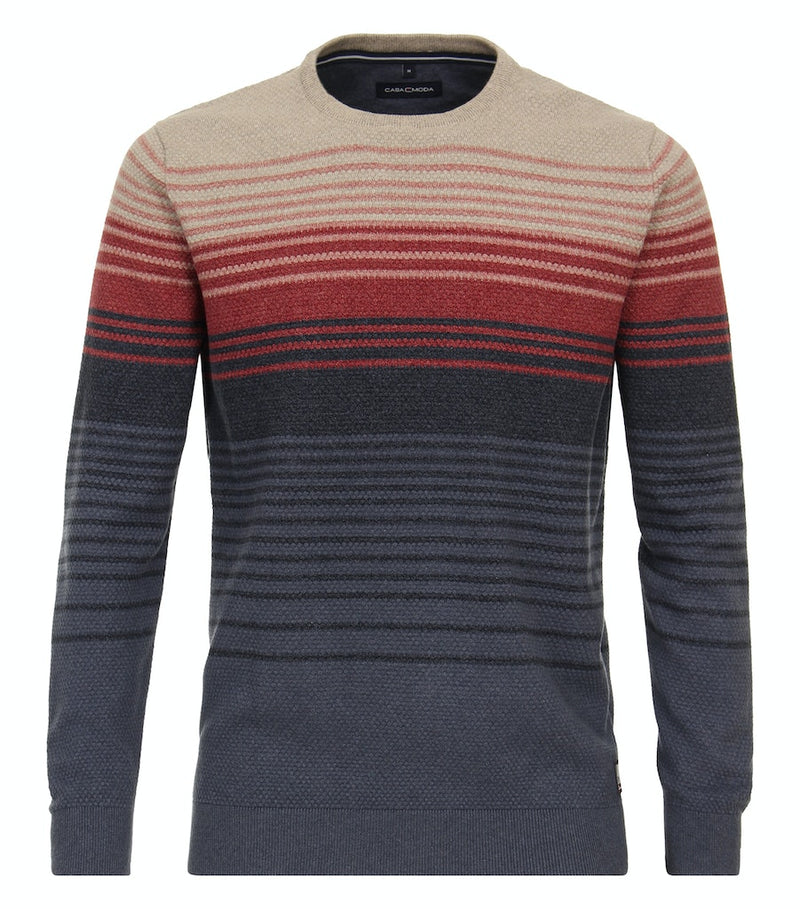 Patterned Round Neck Jumper - Roan Rouge