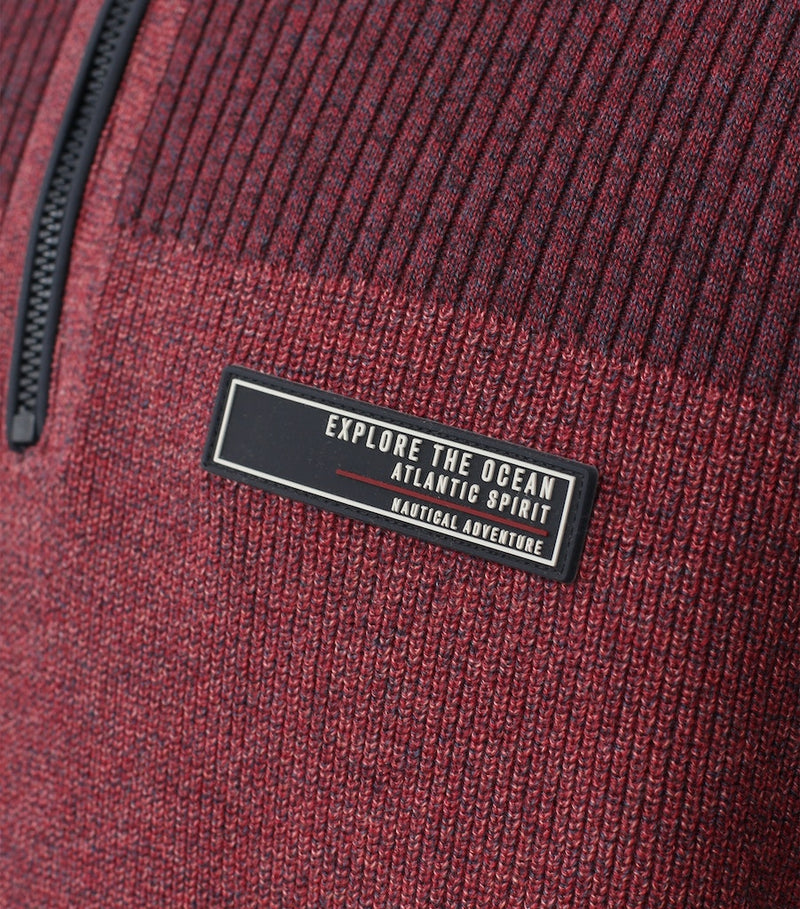 Plain Troyer Zip Jumper - Roan Rouge