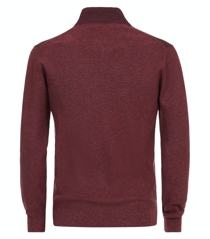 Plain Troyer Zip Jumper - Roan Rouge