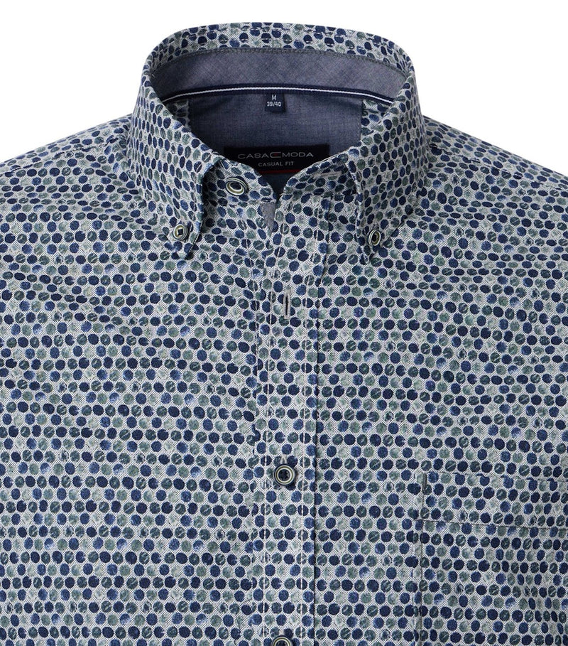 Casual Fit Print Shirt - Green Milleu