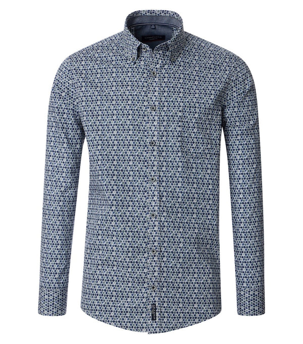 Casual Fit Print Shirt - Green Milleu