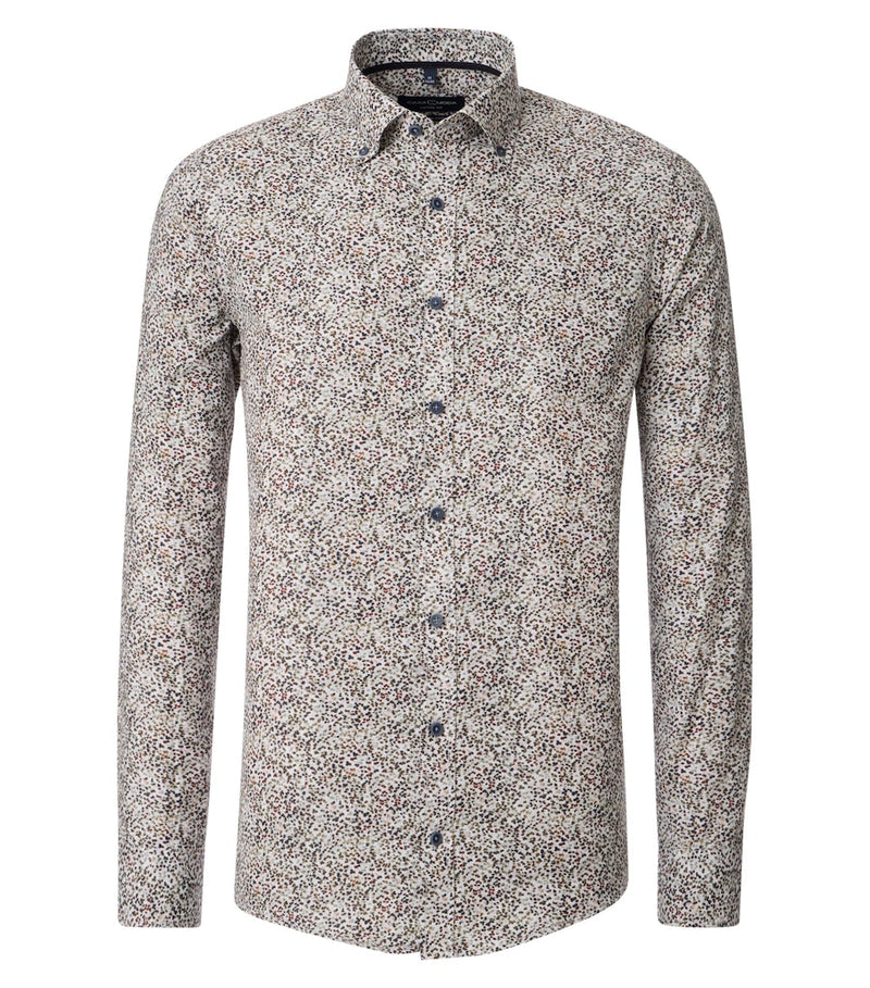 Casual Fit Print Shirt - Brown