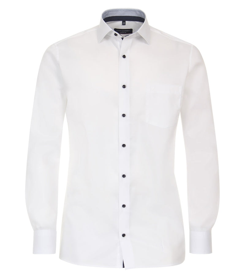 Plain Modern Fit Shirt - White