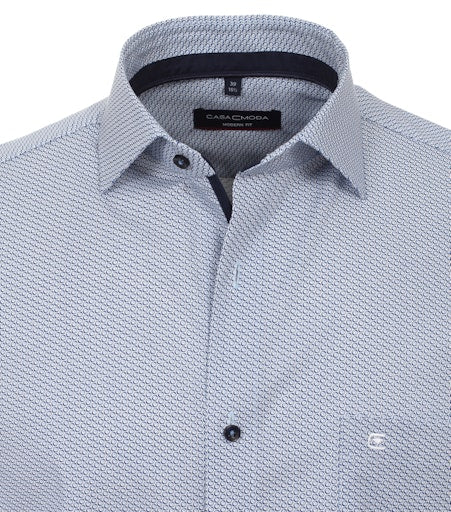 Print Modern Fit Shirt - Light Blue