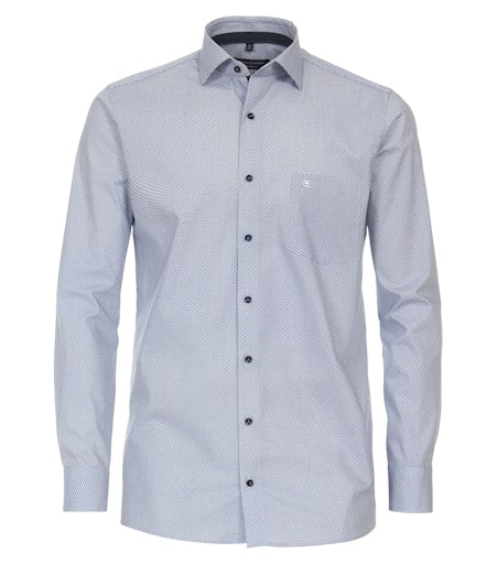 Print Modern Fit Shirt - Light Blue