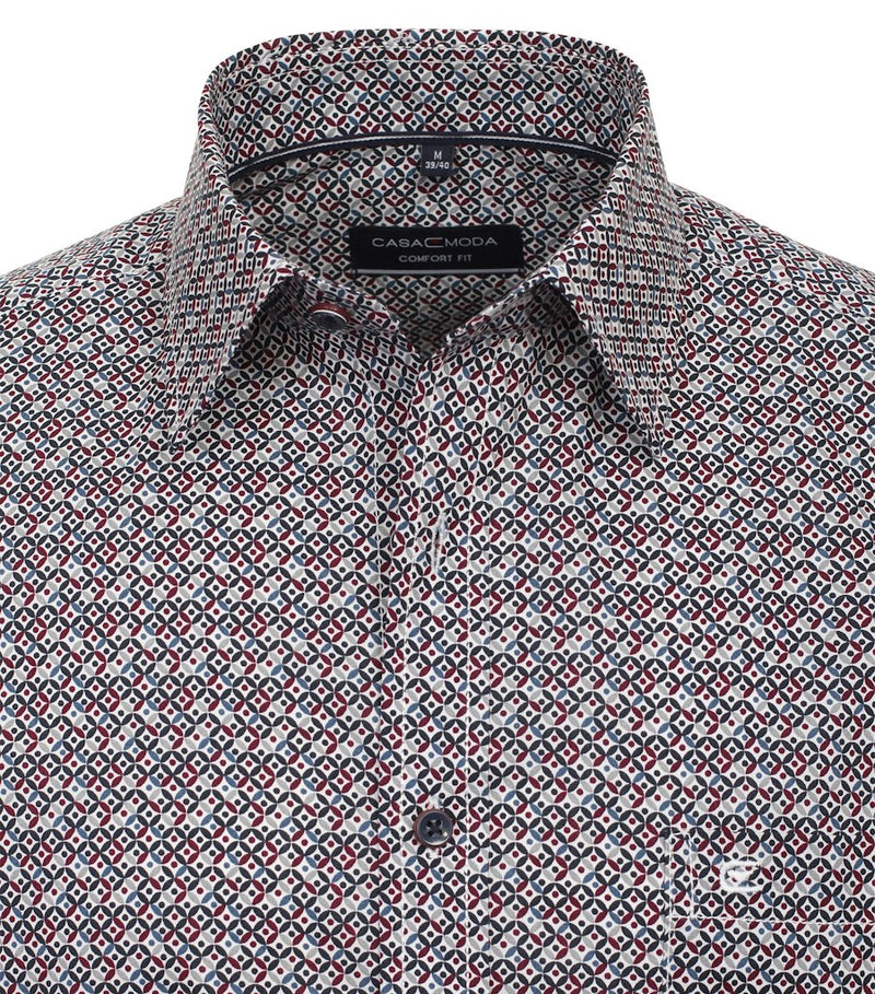 Print Comfort Fit Shirt - Red