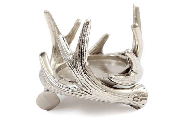 15cm Silver Antler T-Light Holder