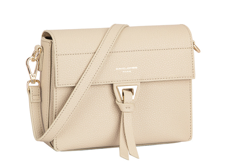 Small Square Half Flap Bag - Creamy White