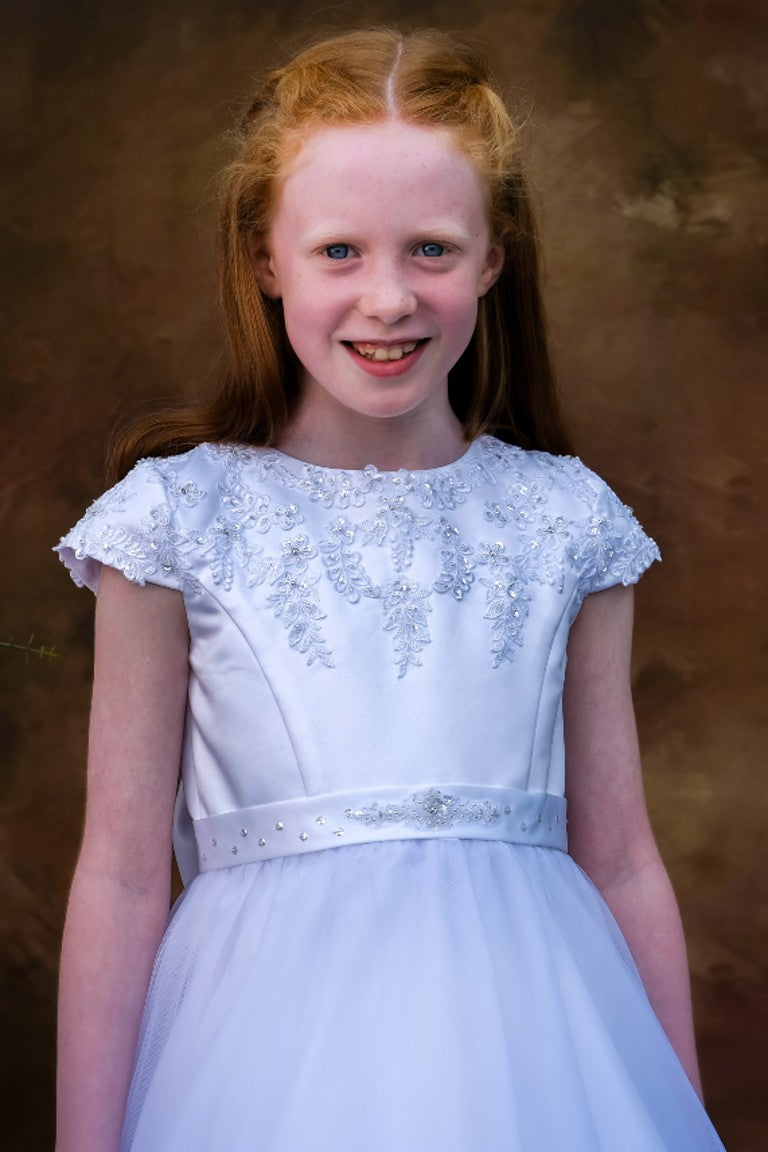 Bairbre Communion Dress - White