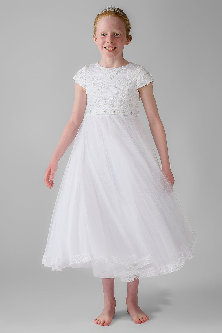 Treasa Communion Dress - White