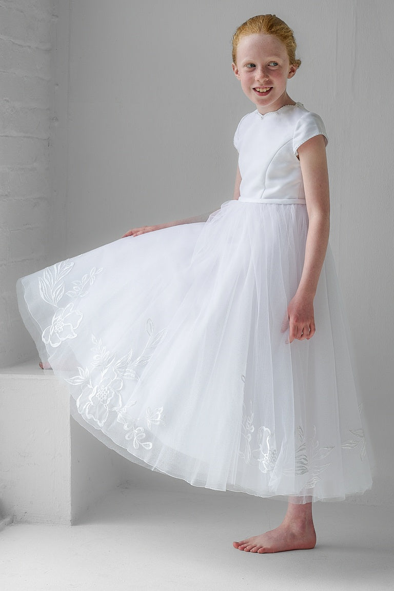 Raicheal Communion Dress - White