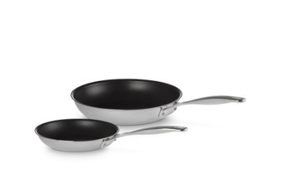 3-Ply Stainless Steel Non-Stick 2-Piece Frying Pan Set