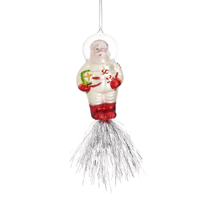 Santa Astronaut Shaped Bauble