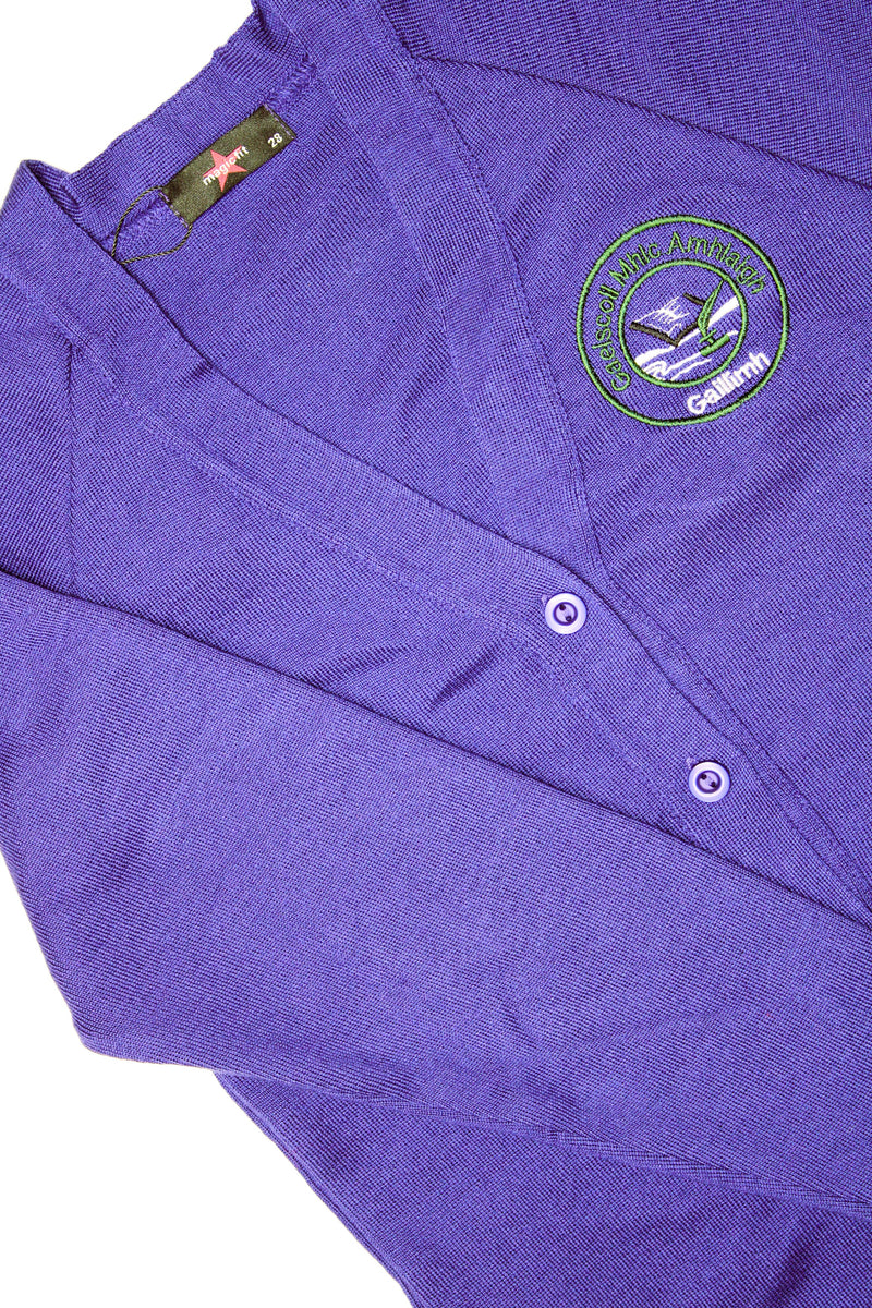 Cot/Acr Cardigan - Purple