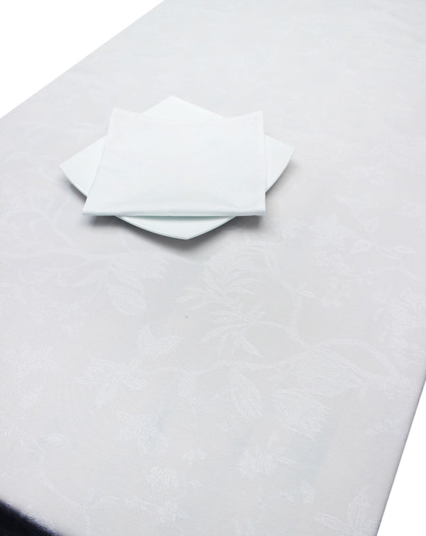 Christabel Round 90" Tablecloth - White