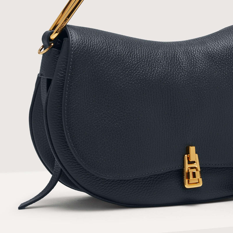 Leather Handbag - Midnight Blue