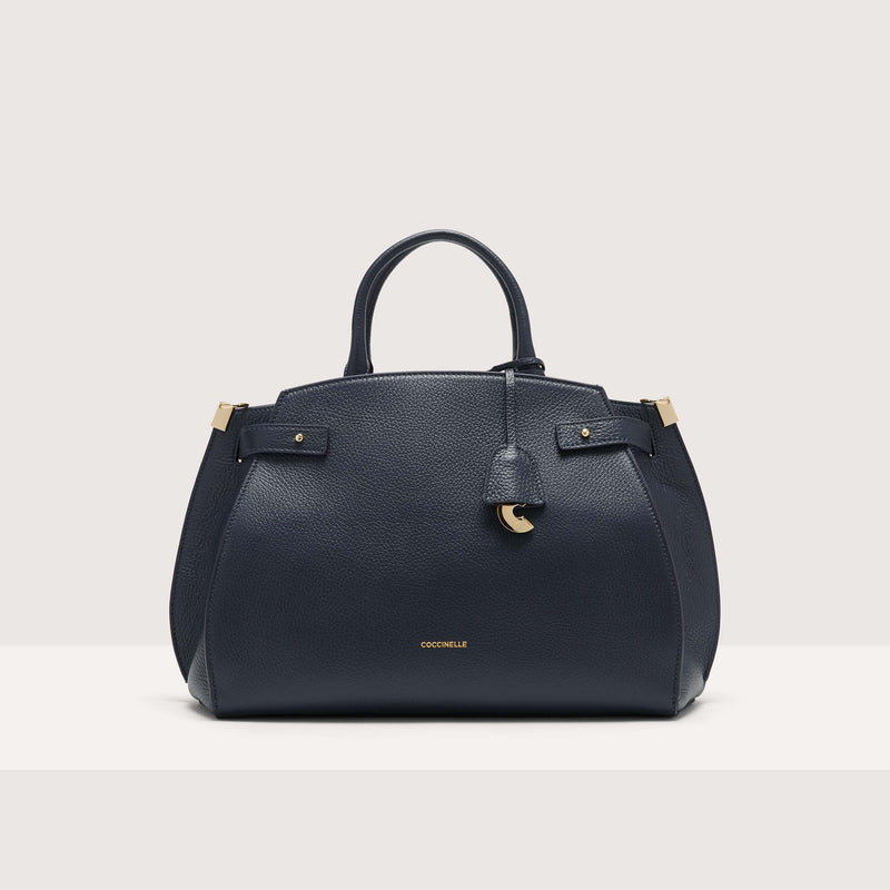 Leather Handbag - Midnight Blue