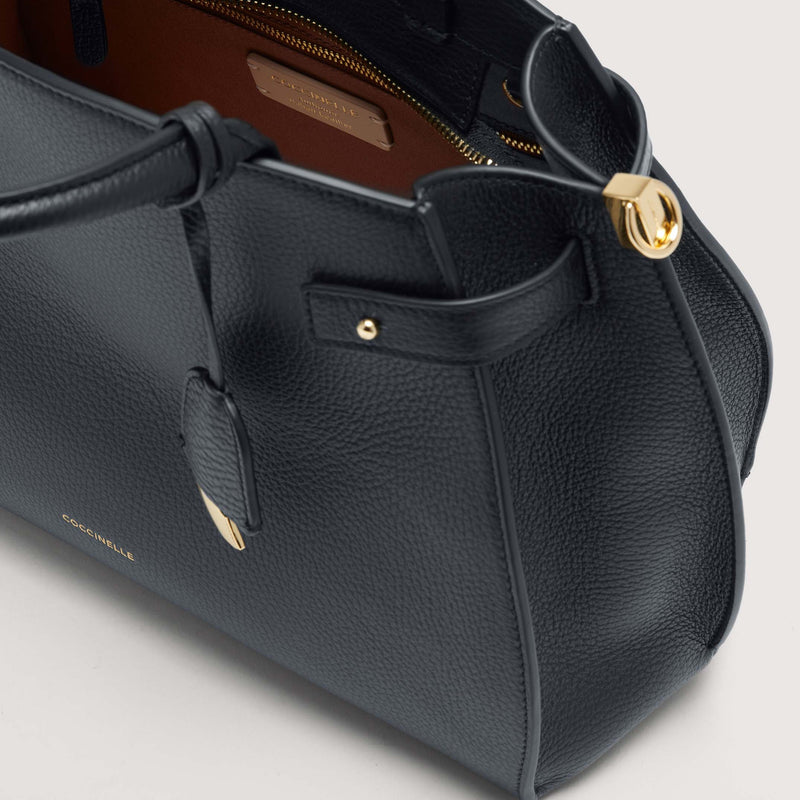 Leather Handbag - Midnight Blue