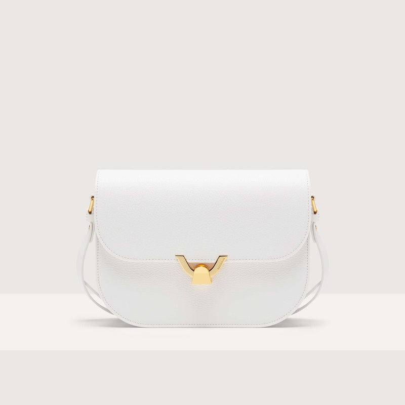 Leather Handbag - Brillante White