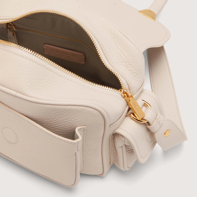 Grained Leather Handbag - Lambskin White