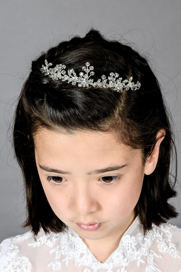 Crystal Beads Tiara - Silver