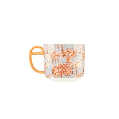 Short Mug Blue Palm