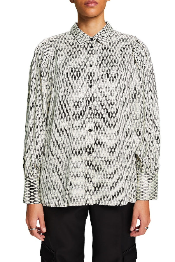 Casual All Over Print Shirt - Black