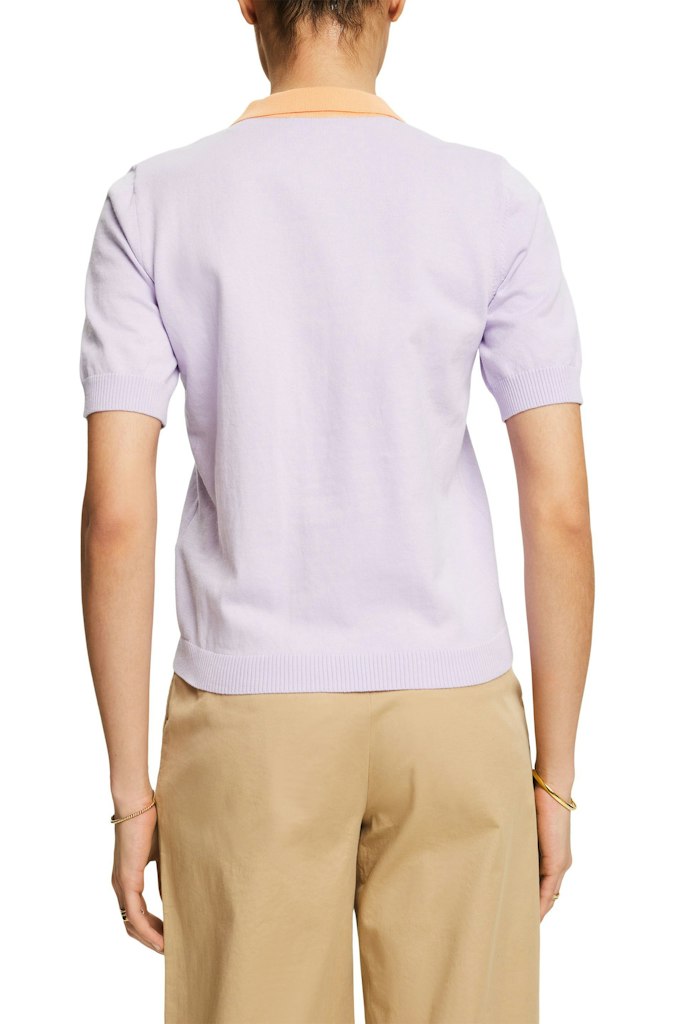 Casual Short Sleeve Polo Shirt - Lavender