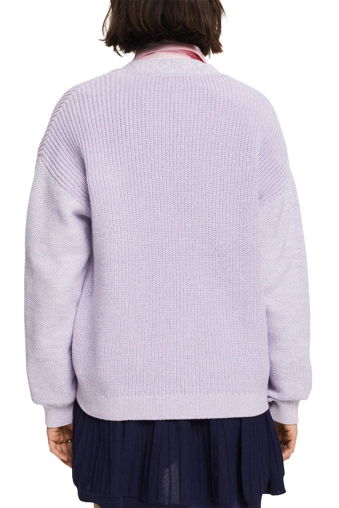 Casual Structured Cardigan - Lavender